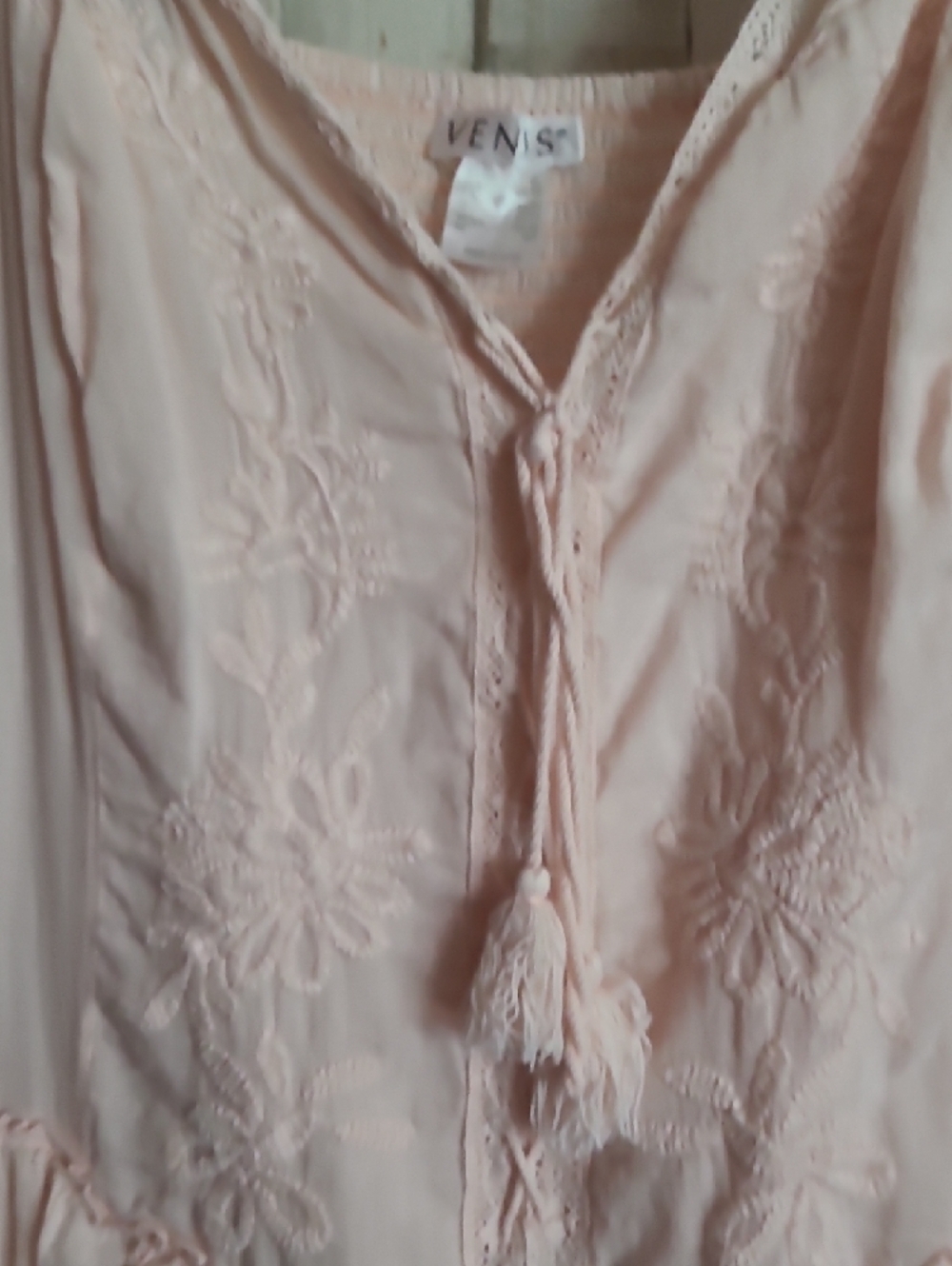 VENUS Blush Pink Ruffle Maxi Dress - Picture 3 of 7